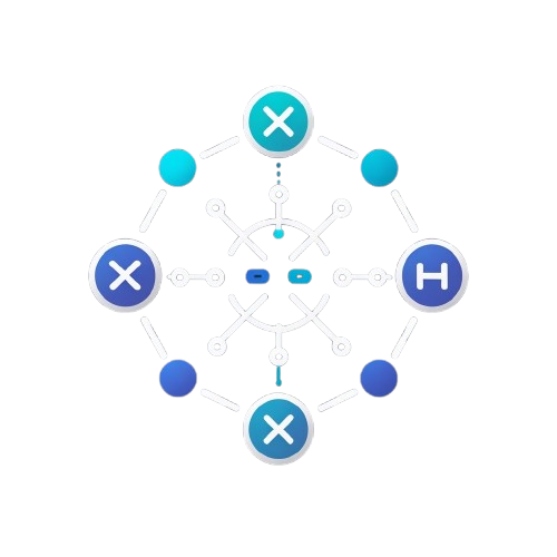 Chemical molecule structure diagram with atoms and bonds on a white background