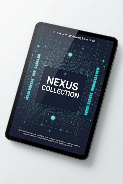 Digital book cover with 'Nexus Collection' text on a futuristic design background